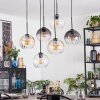 Koyoto Hanglamp, Kogellampje, Hanglamp Amber, Duidelijk, Rookkleurig, 6-lichts