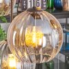 Koyoto Hanglamp, Kogellampje, Hanglamp Amber, Duidelijk, Rookkleurig, 6-lichts