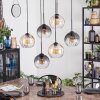 Koyoto Hanglamp, Kogellampje, Hanglamp Amber, Duidelijk, Rookkleurig, 6-lichts