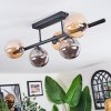 Chehalis Plafondlamp, Kogellampje Amber, Rookkleurig, 5-lichts
