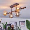 Chehalis Plafondlamp, Kogellampje Amber, Rookkleurig, 5-lichts