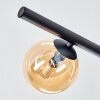 Chehalis Plafondlamp, Kogellampje Amber, Rookkleurig, 5-lichts