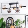 Chehalis Plafondlamp, Kogellampje Amber, Rookkleurig, 5-lichts