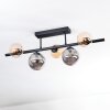 Chehalis Plafondlamp, Kogellampje Amber, Rookkleurig, 5-lichts