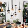 Gastor Hanglamp, Kogellampje, Hanglamp Amber, Duidelijk, Rookkleurig, 6-lichts