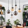 Gastor Hanglamp, Kogellampje, Hanglamp Amber, Duidelijk, Rookkleurig, 6-lichts