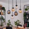 Gastor Hanglamp, Kogellampje, Hanglamp Amber, Duidelijk, Rookkleurig, 6-lichts