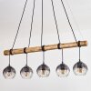 Koyoto Hanglamp, Kogellampje, Hanglamp Natuurlijke kleuren, Zwart, 5-lichts