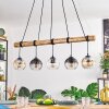 Koyoto Hanglamp, Kogellampje, Hanglamp Natuurlijke kleuren, Zwart, 5-lichts