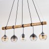 Koyoto Hanglamp, Kogellampje, Hanglamp Natuurlijke kleuren, Zwart, 5-lichts