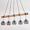 Koyoto Hanglamp, Kogellampje, Hanglamp Natuurlijke kleuren, Zwart, 5-lichts