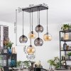 Koyoto Hanglamp, Kogellampje, Hanglamp Amber, Rookkleurig, 6-lichts
