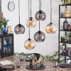 Koyoto Hanglamp, Kogellampje, Hanglamp Amber, Rookkleurig, 6-lichts