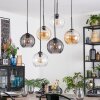 Koyoto Hanglamp, Kogellampje, Hanglamp Amber, Duidelijk, Rookkleurig, 6-lichts