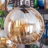 Koyoto Hanglamp, Kogellampje, Hanglamp Amber, 6-lichts