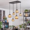 Koyoto Hanglamp, Kogellampje, Hanglamp Amber, 6-lichts