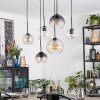 Koyoto Hanglamp, Kogellampje, Hanglamp Amber, Duidelijk, Rookkleurig, 6-lichts