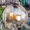 Koyoto Hanglamp, Kogellampje, Hanglamp Amber, Duidelijk, Rookkleurig, 6-lichts