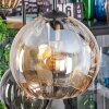 Koyoto Hanglamp, Kogellampje, Hanglamp Amber, Duidelijk, Rookkleurig, 6-lichts