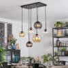 Koyoto Hanglamp, Kogellampje, Hanglamp Amber, Duidelijk, Rookkleurig, 6-lichts