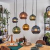 Koyoto Hanglamp, Kogellampje, Hanglamp Blauw, Goud, Groen, Koperkleurig, 6-lichts