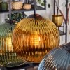 Koyoto Hanglamp, Kogellampje, Hanglamp Blauw, Goud, Groen, Koperkleurig, 6-lichts