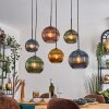 Koyoto Hanglamp, Kogellampje, Hanglamp Blauw, Goud, Groen, Koperkleurig, 6-lichts