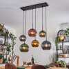 Koyoto Hanglamp, Kogellampje, Hanglamp Blauw, Goud, Groen, Koperkleurig, 6-lichts