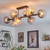 Koyoto Plafondlamp, Kogellampje Amber, Duidelijk, Rookkleurig, 8-lichts