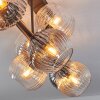 Koyoto Plafondlamp, Kogellampje Amber, Duidelijk, Rookkleurig, 8-lichts