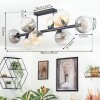 Koyoto Plafondlamp, Kogellampje Amber, Duidelijk, Rookkleurig, 8-lichts