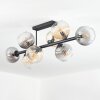 Koyoto Plafondlamp, Kogellampje Amber, Duidelijk, Rookkleurig, 8-lichts