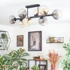 Koyoto Plafondlamp, Kogellampje Amber, Duidelijk, Rookkleurig, 8-lichts