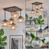 Ripoll Plafondlamp, Kogellampje Duidelijk, Rookkleurig, 5-lichts