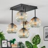 Ripoll Plafondlamp, Kogellampje Amber, Duidelijk, 5-lichts