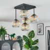 Ripoll Plafondlamp, Kogellampje Amber, Duidelijk, 5-lichts