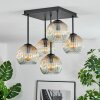 Ripoll Plafondlamp, Kogellampje Amber, Duidelijk, 5-lichts