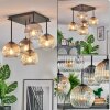 Ripoll Plafondlamp, Kogellampje Amber, Duidelijk, Rookkleurig, 5-lichts