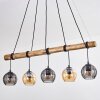 Koyoto Hanglamp, Kogellampje, Hanglamp Natuurlijke kleuren, Zwart, 5-lichts