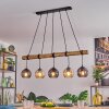 Koyoto Hanglamp, Kogellampje, Hanglamp Natuurlijke kleuren, Zwart, 5-lichts
