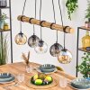 Koyoto Hanglamp, Kogellampje, Hanglamp Natuurlijke kleuren, Zwart, 5-lichts