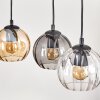 Koyoto Hanglamp, Kogellampje, Hanglamp Natuurlijke kleuren, Zwart, 5-lichts
