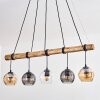 Koyoto Hanglamp, Kogellampje, Hanglamp Natuurlijke kleuren, Zwart, 5-lichts
