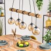 Koyoto Hanglamp, Kogellampje, Hanglamp Natuurlijke kleuren, Zwart, 5-lichts