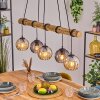 Koyoto Hanglamp, Kogellampje, Hanglamp Natuurlijke kleuren, Zwart, 5-lichts