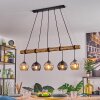 Koyoto Hanglamp, Kogellampje, Hanglamp Natuurlijke kleuren, Zwart, 5-lichts