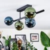 Chehalis Plafondlamp, Kogellampje Blauw, Groen, Koperkleurig, 5-lichts