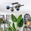 Chehalis Plafondlamp, Kogellampje Blauw, Groen, Koperkleurig, 5-lichts