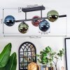Chehalis Plafondlamp, Kogellampje Blauw, Groen, Koperkleurig, 5-lichts