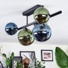 Chehalis Plafondlamp, Kogellampje Blauw, Groen, Koperkleurig, 5-lichts